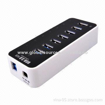 Portable USB3.0 Super High-speed 7 Ports Hub, 5Gbps Adapter for PCs, Apple's Mac Laptops, Hot